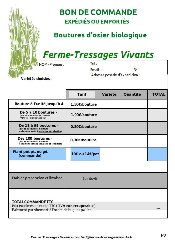 Tarif-Bon_commande boutures d'osier biologiques à planter sur la ferme des tressages vivants dès avril 2026
